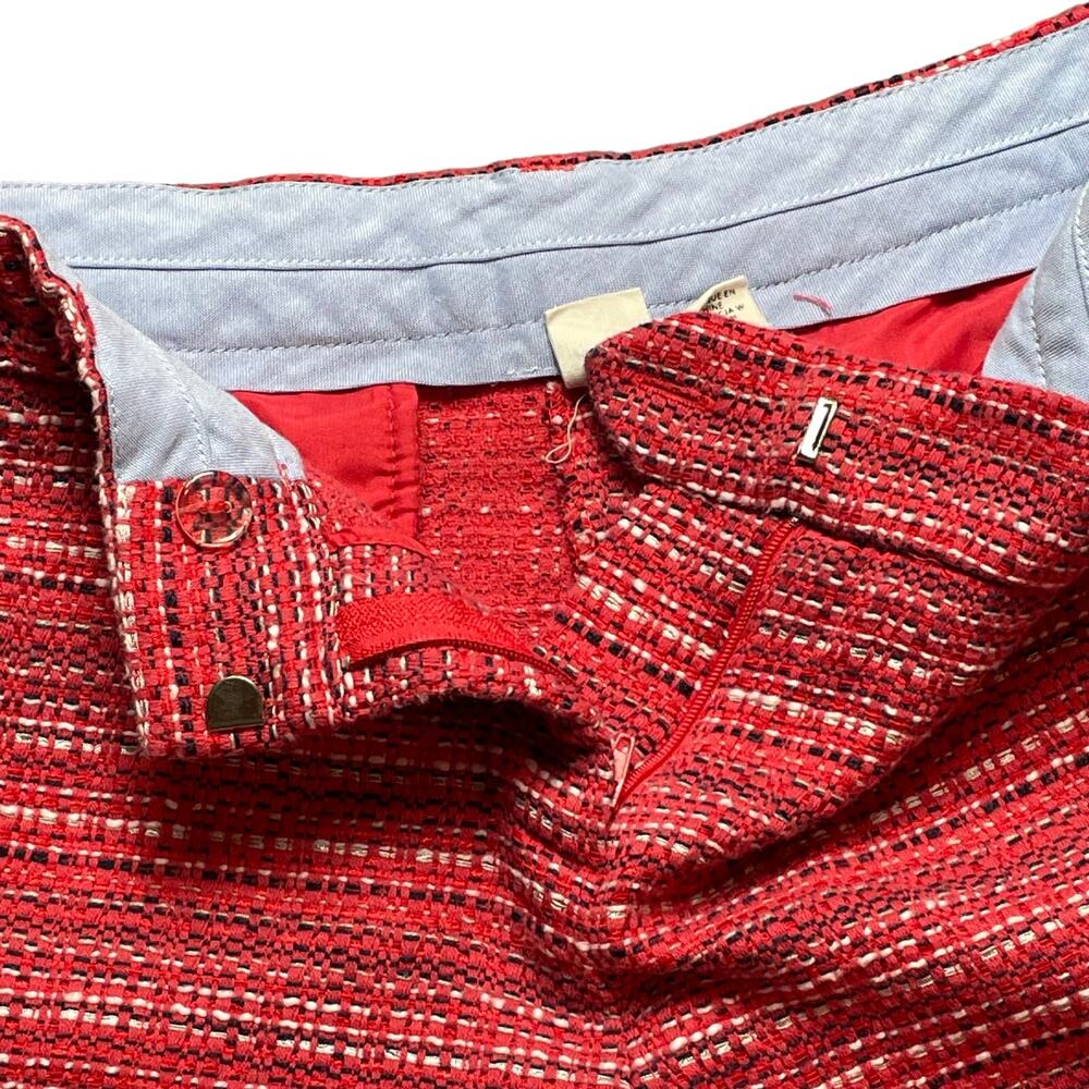 Artisan NY Women's Size 6 Mid Rise‎ Red Multicolor Striped Tweed Style Shorts - Picture 3 of 9